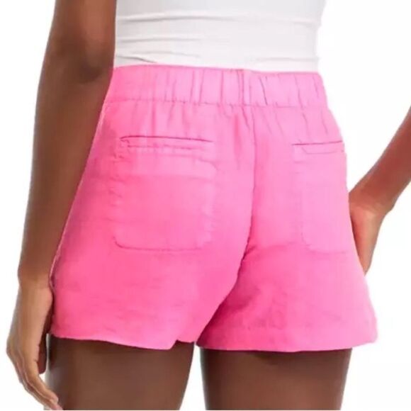 Lilly Pulitzer Lilo Linen Shorts in Neon Pink - Picture 7 of 8